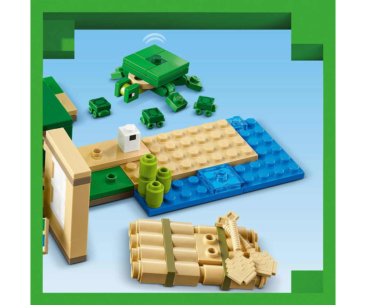 Детски комплект за игра LEGO® Minecraft™ 21254 - Къща на плажа на костенурките thumb 13 Конструктор ЛЕГО Minecraft 21254 thumb 13