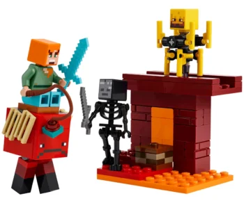 Детски комплект за игра LEGO® Minecraft™ 21266 – Битка в пъклената лава