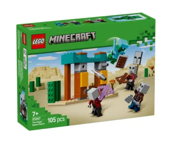 Детски комплект за игра LEGO® Minecraft™ 21267 – Пустинният патрул на злобарите