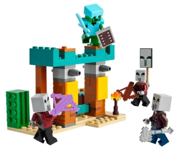 Детски комплект за игра LEGO® Minecraft™ 21267 – Пустинният патрул на злобарите