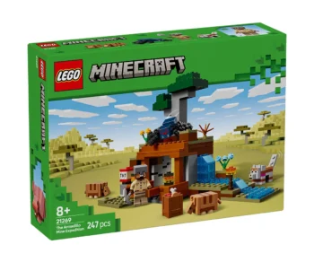 Детски комплект за игра LEGO® Minecraft™ 21269 – Минна експедиция с броненосец