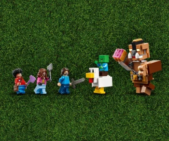Детски комплект за игра LEGO® Minecraft® 21272 – Боен ринг в Горското име