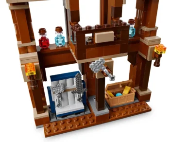 Детски комплект за игра LEGO® Minecraft® 21272 – Боен ринг в Горското име
