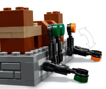 Детски комплект за игра LEGO® Minecraft® 21272 – Боен ринг в Горското име