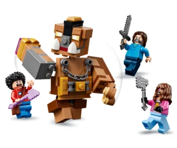 Детски комплект за игра LEGO® Minecraft® 21272 – Боен ринг в Горското име