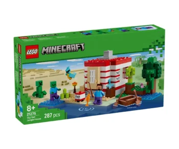 Детски комплект за игра LEGO® Minecraft® 21275 – TNT къща в джунглата