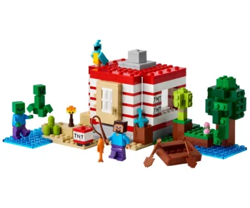 Детски комплект за игра LEGO® Minecraft® 21275 – TNT къща в джунглата