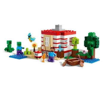 Детски комплект за игра LEGO® Minecraft® 21275 – TNT къща в джунглата