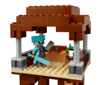 Детски комплект за игра LEGO® Minecraft® 21278 – Кулата на грабителите и Опустошителя