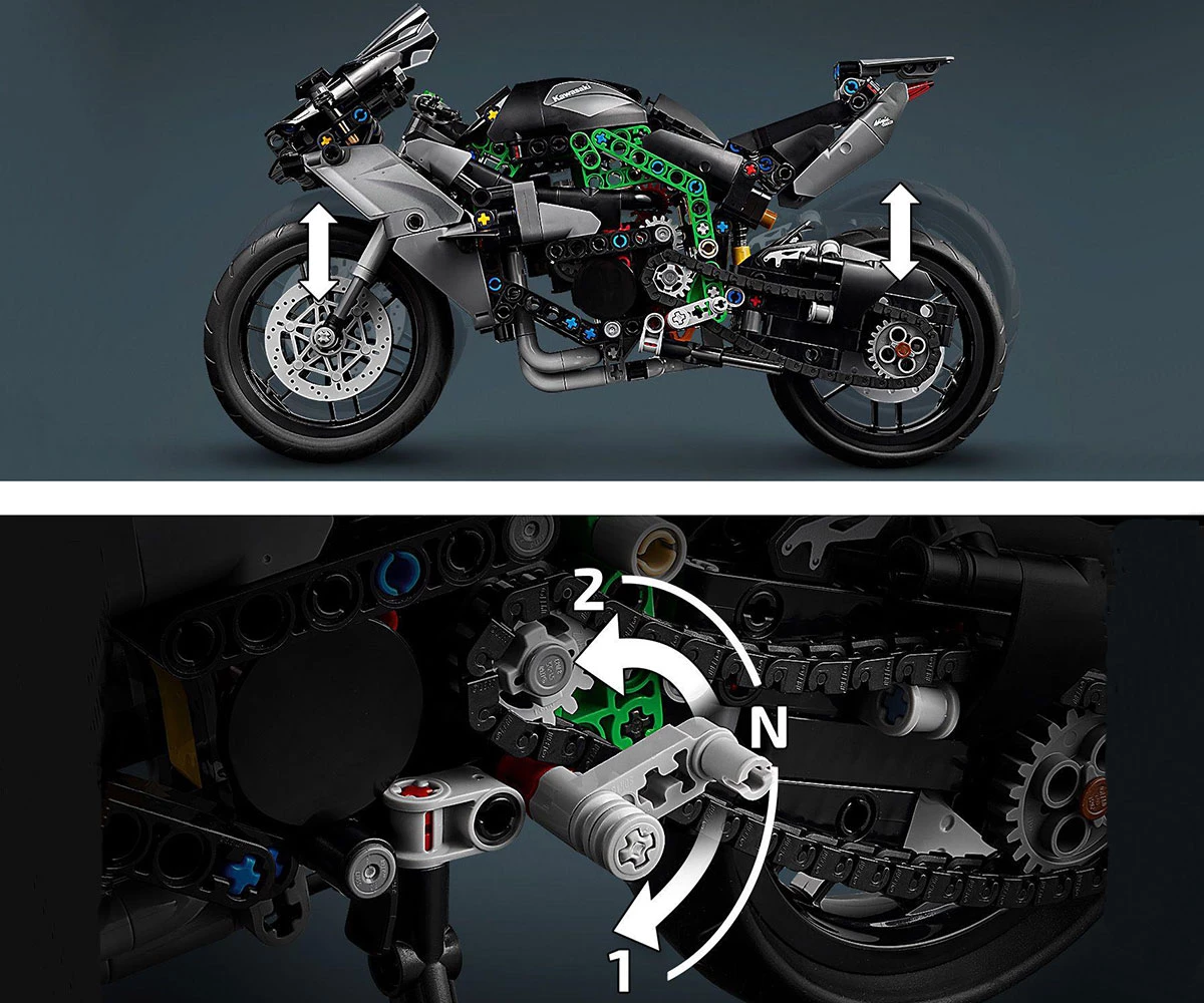 Детски комплект за игра конструктор LEGO® Technic 42170 - Мотоциклет Kawasaki Ninja H2R thumb 10 Конструктор ЛЕГО Technic 42170 thumb 10