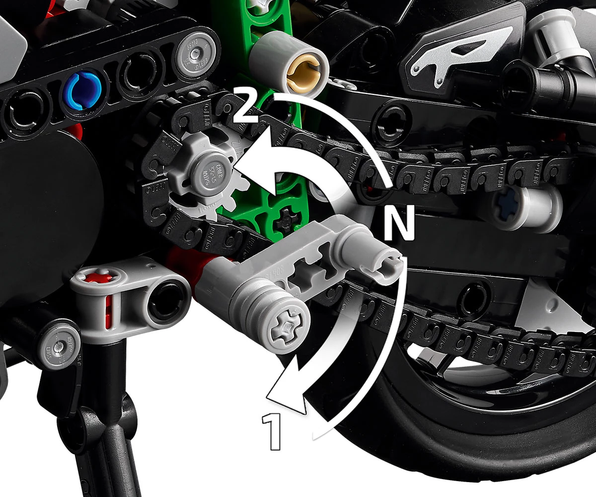 Детски комплект за игра конструктор LEGO® Technic 42170 - Мотоциклет Kawasaki Ninja H2R thumb 7 Конструктор ЛЕГО Technic 42170 thumb 7