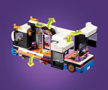 Детски комплект за игра LEGO® Friends 42619 – Бус за турне на поп звезди