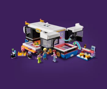 Детски комплект за игра LEGO® Friends 42619 – Бус за турне на поп звезди