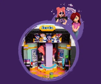 Детски комплект за игра LEGO® Friends 42619 – Бус за турне на поп звезди