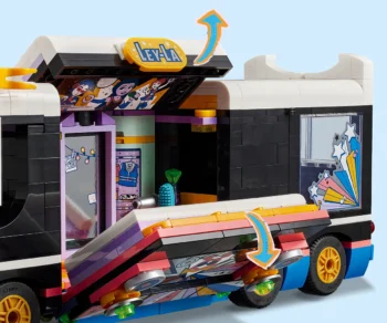 Детски комплект за игра LEGO® Friends 42619 – Бус за турне на поп звезди