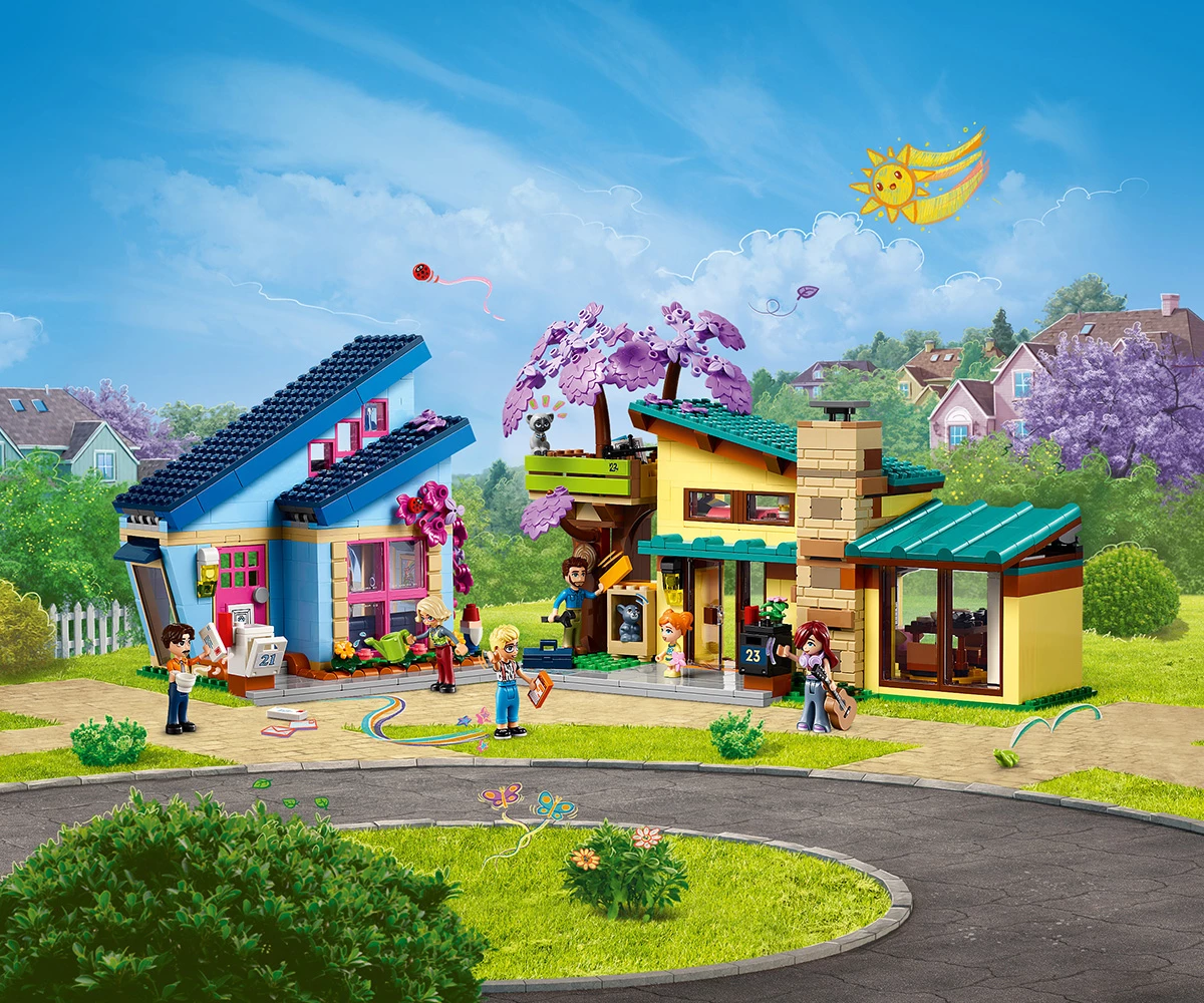 Детски комплект за игра LEGO® Friends 42620 - Семейните къщи на Оли и Пейсли thumb 4 Конструктор ЛЕГО Friends 42620 thumb 4
