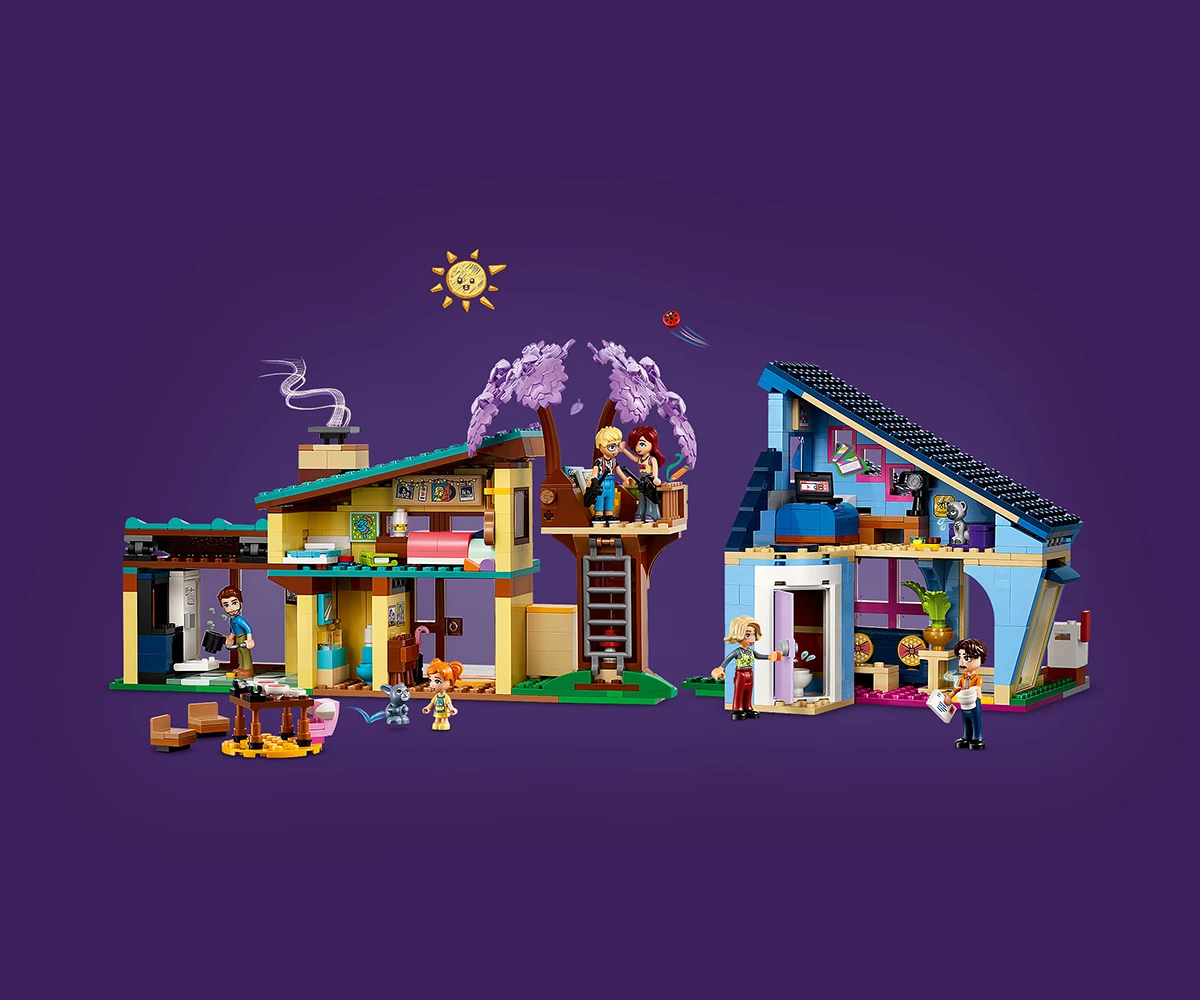 Детски комплект за игра LEGO® Friends 42620 - Семейните къщи на Оли и Пейсли thumb 7 Конструктор ЛЕГО Friends 42620 thumb 7