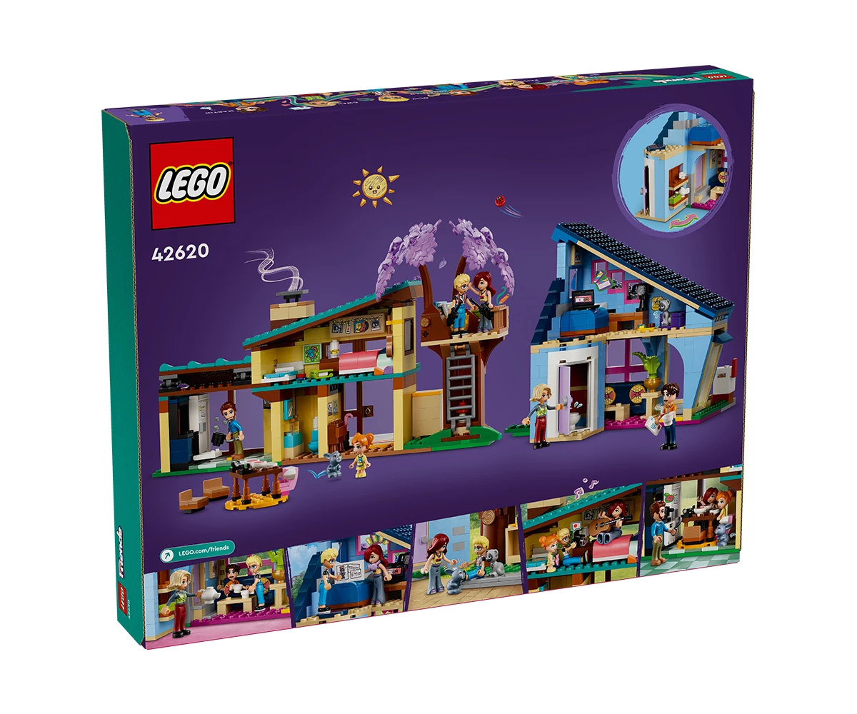 Детски комплект за игра LEGO® Friends 42620 - Семейните къщи на Оли и Пейсли thumb 2 Конструктор ЛЕГО Friends 42620 thumb 2