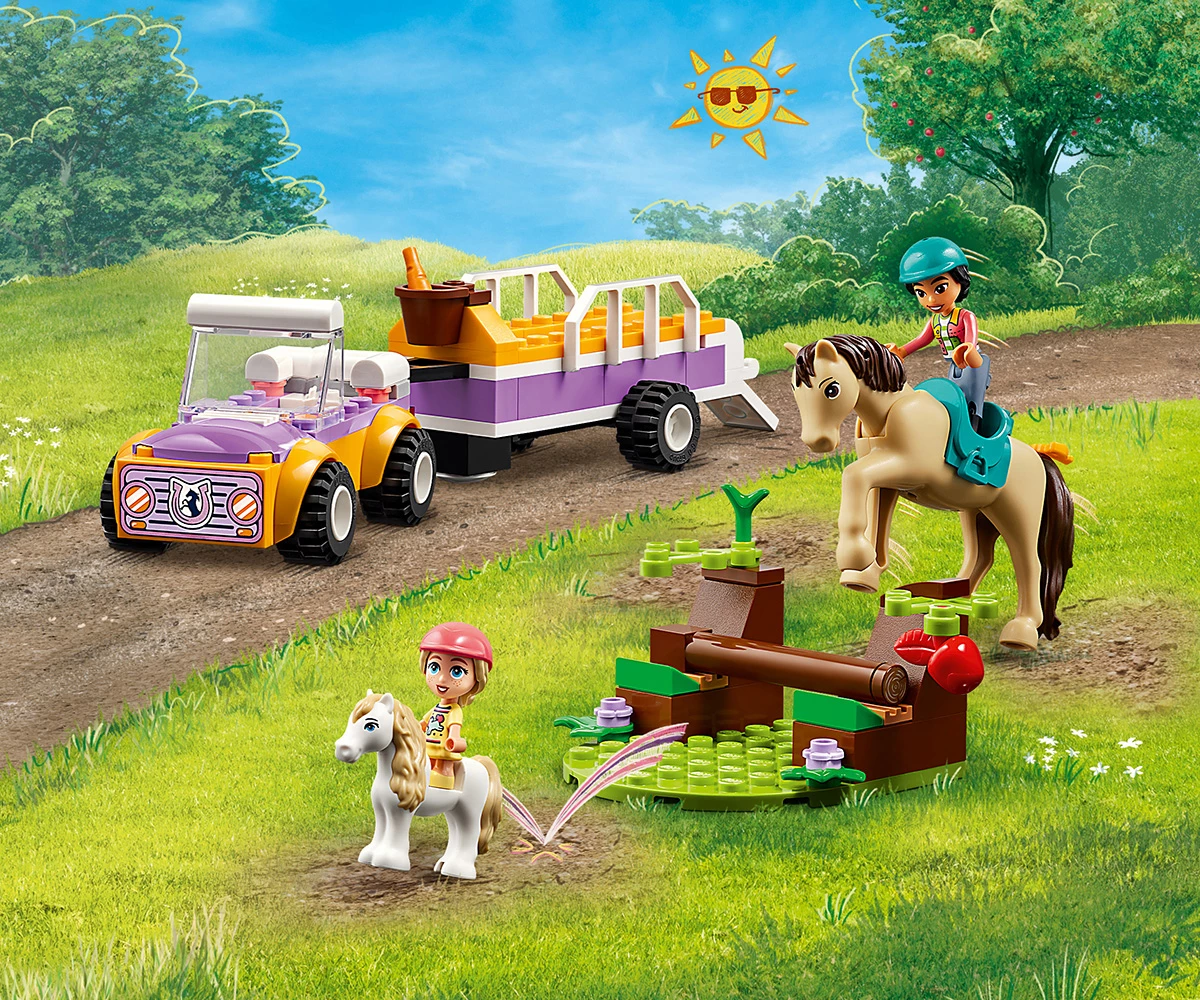 Детски комплект за игра LEGO® Friends 42634 - Ремарке за кон и пони thumb 4 Конструктор ЛЕГО Friends 42634 thumb 4