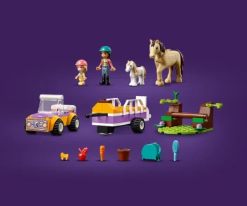 Детски комплект за игра LEGO® Friends 42634 – Ремарке за кон и пони