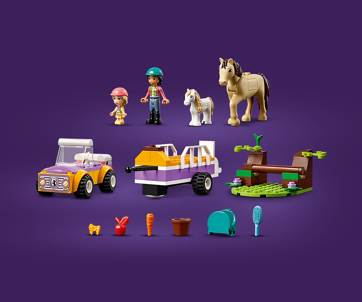 Детски комплект за игра LEGO® Friends 42634 - Ремарке за кон и пони thumb 6 Конструктор ЛЕГО Friends 42634 thumb 6
