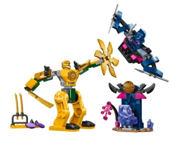 Детски комплект за игра LEGO® NINJAGO® 71804 – Битка с робота на Арин