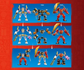 Детски комплект за игра LEGO® NINJAGO® 71807 – Елементният технически робот на Сора