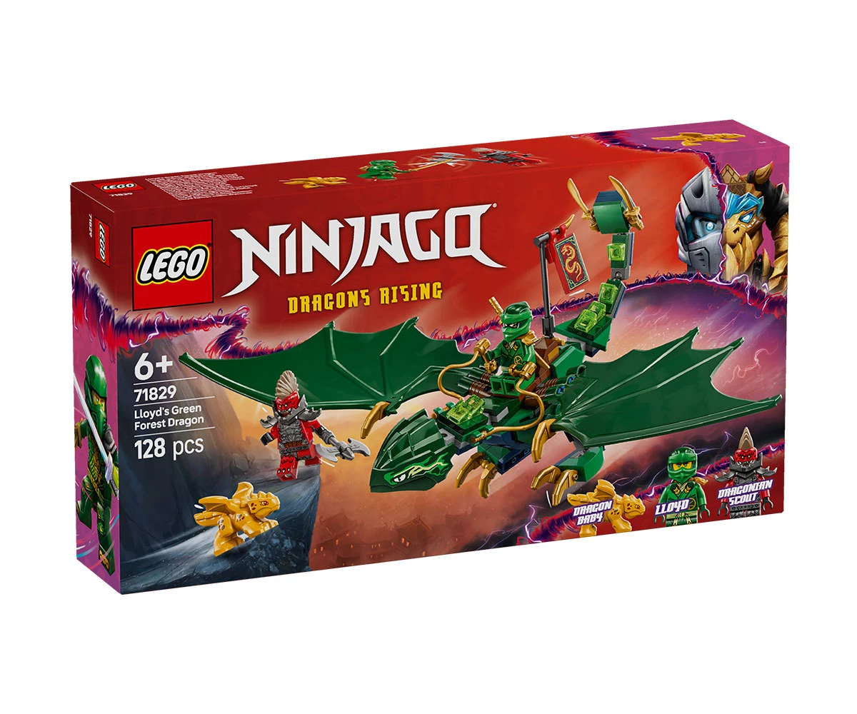 Детски комплект за игра LEGO® NINJAGO™ 71829 - Зелен горски дракон на Лойд Конструктор ЛЕГО NINJAGO 71829