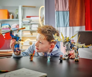 Детски комплект за игра LEGO® NINJAGO® 71843 – Робот драконов ездач на Разбойник