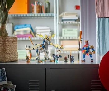 Детски комплект за игра LEGO® NINJAGO® 71843 – Робот драконов ездач на Разбойник