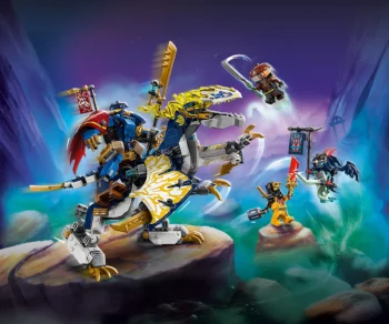 Детски комплект за игра LEGO® NINJAGO® 71843 – Робот драконов ездач на Разбойник