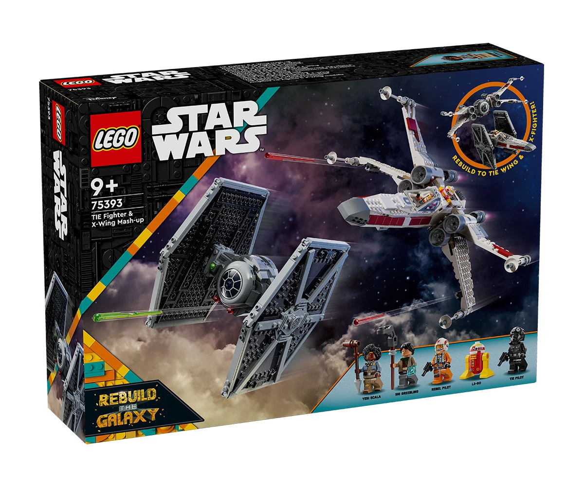 Детски комплект за игра LEGO® Star Wars™ 75393 - Пакет с гости TIE Fighter & X-Wing Конструктор ЛЕГО Star Wars 75393