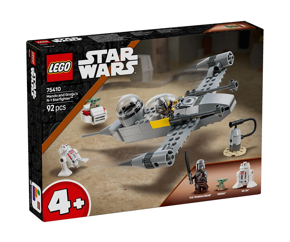 Детски комплект за игра LEGO® Star Wars™ 75410 - Изтребител N-1 на Мандо и Грогу Конструктор ЛЕГО Star Wars 75410