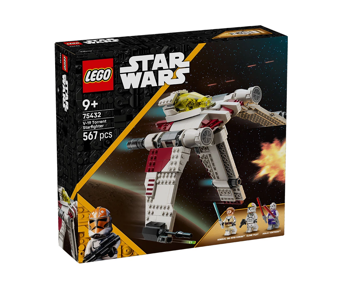 Детски комплект за игра LEGO® Star Wars™ 75432 - Изтребител V-19 „Поток“ LEGO® Star Wars™ 75432 - V-19 Torrent Starfighter