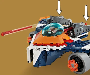 Детски комплект за игра LEGO® Marvel Super Heroes 76278 – Корабът Warbird на Ракета срещу Ронан