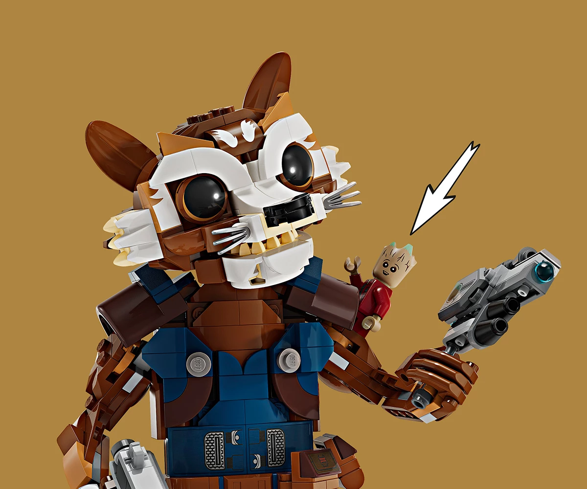 Детски комплект за игра LEGO® Marvel Super Heroes 76282 - Ракета и бебе Грут thumb 8 Конструктор ЛЕГО Marvel Super Heroes 76282 thumb 8