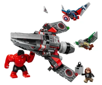 Детски комплект за игра LEGO® Marvel 76292 – Битка на Капитан Америка срещу Червения Хълк