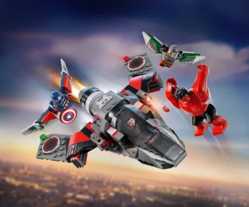 Детски комплект за игра LEGO® Marvel 76292 – Битка на Капитан Америка срещу Червения Хълк