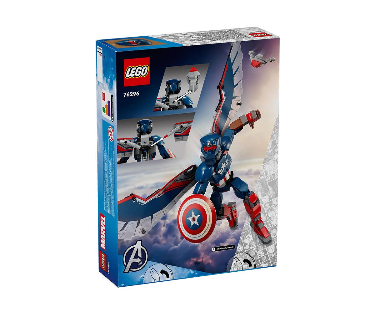 Детски комплект за игра LEGO® Marvel 76296 - Нова фигура за изграждане на Капитан Америка thumb 2 Конструктор ЛЕГО Marvel Super Heroes 76296 thumb 2