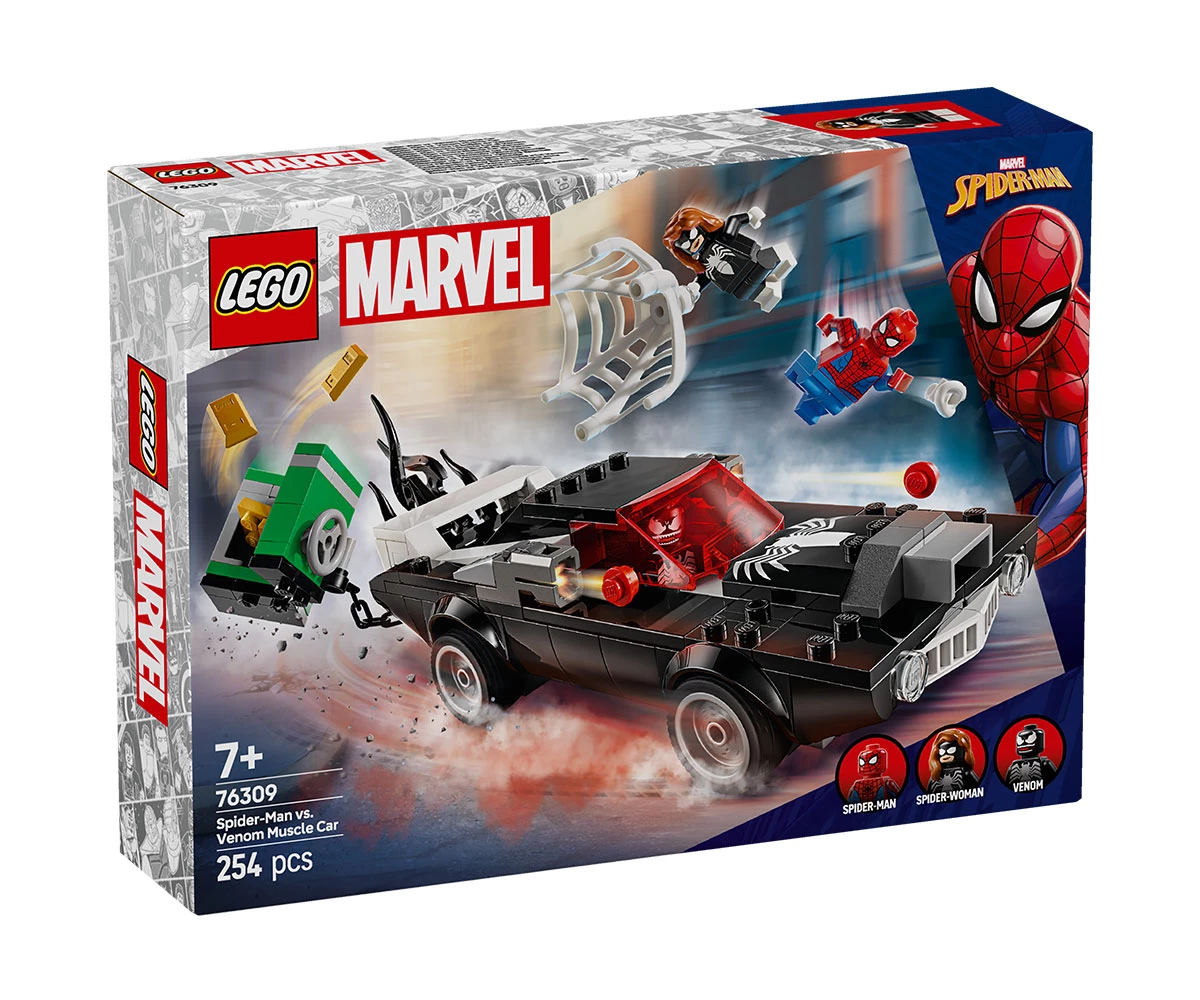 Детски комплект за игра LEGO® Marvel 76309 - Спайдърмен срещу Венъм с мощна кола Конструктор ЛЕГО Marvel 76309