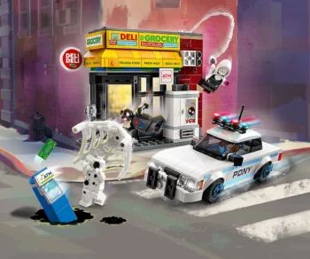 Детски комплект за игра LEGO® Marvel 76311 – Спайди-вселената: Майлс Моралес срещу Петното