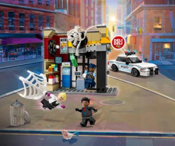 Детски комплект за игра LEGO® Marvel 76311 – Спайди-вселената: Майлс Моралес срещу Петното