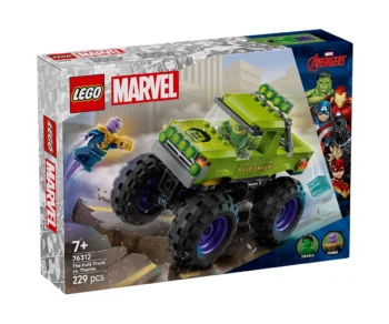 Детски комплект за игра LEGO® Marvel 76312 – Камионът на Хълк срещу Танос