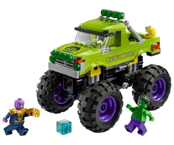 Детски комплект за игра LEGO® Marvel 76312 – Камионът на Хълк срещу Танос