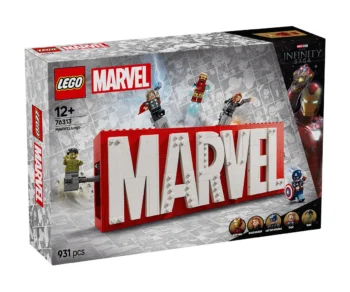 Детски комплект за игра LEGO® Marvel 76313 – Лого на MARVEL и минифигури