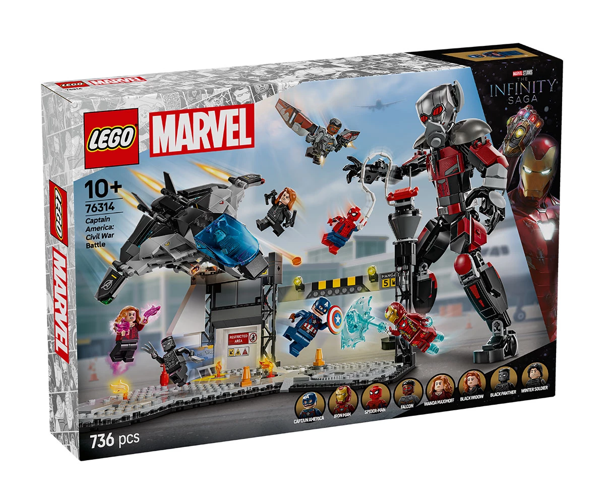 Детски комплект за игра LEGO® Marvel 76314 - Екшън битка от Първият отмъстител: Войната на героите Конструктор ЛЕГО Marvel 76314