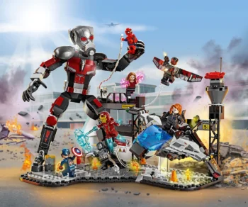 Детски комплект за игра LEGO® Marvel 76314 – Екшън битка от Първият отмъстител: Войната на героите