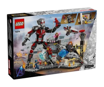 Детски комплект за игра LEGO® Marvel 76314 – Екшън битка от Първият отмъстител: Войната на героите