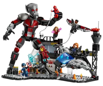 Детски комплект за игра LEGO® Marvel 76314 – Екшън битка от Първият отмъстител: Войната на героите