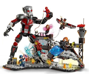 Детски комплект за игра LEGO® Marvel 76314 – Екшън битка от Първият отмъстител: Войната на героите